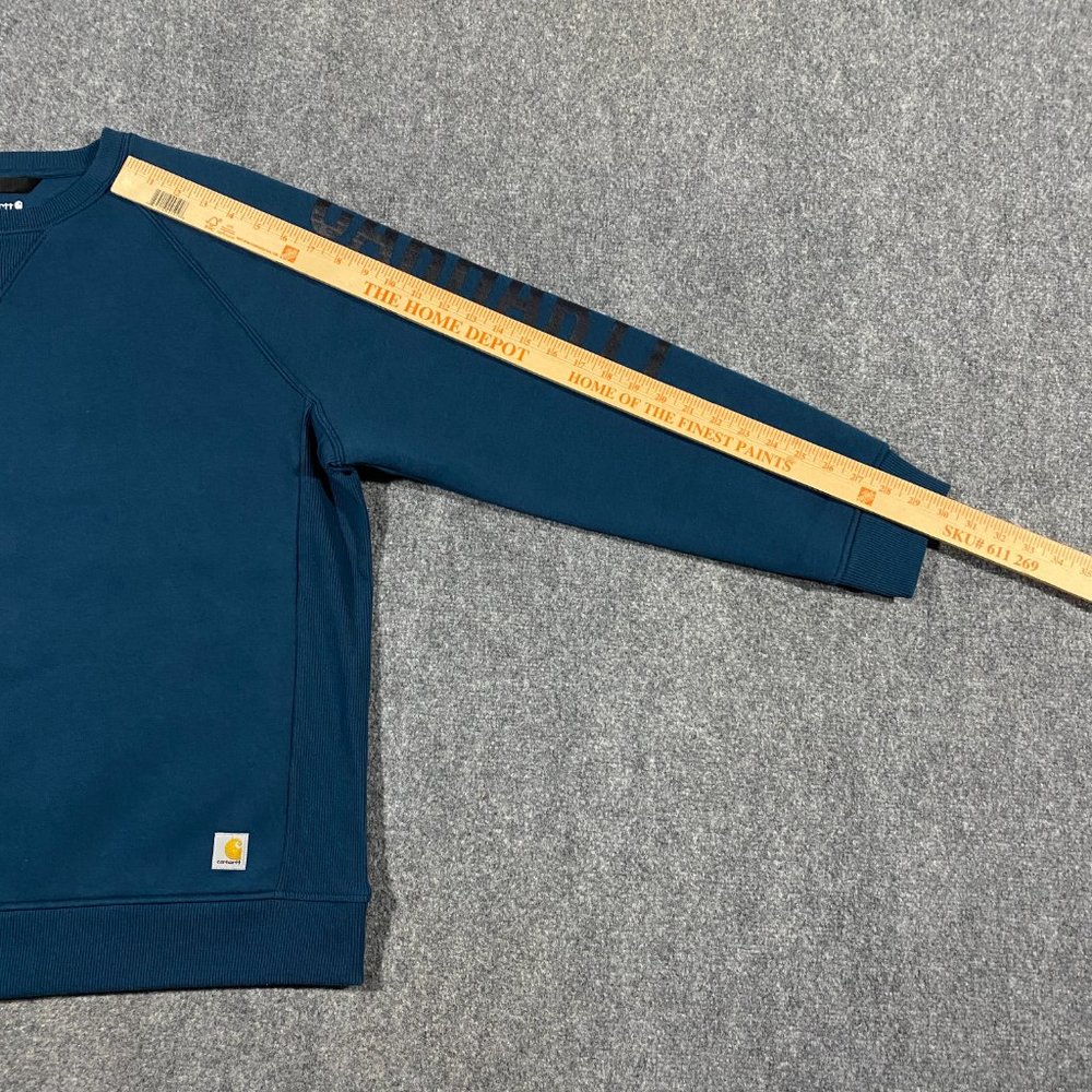Carhartt Midweight Logo Sleeve Graphic Sweatshirt Womens 2X Relaxed Fit Blue NWT - Picture 14 of 16
